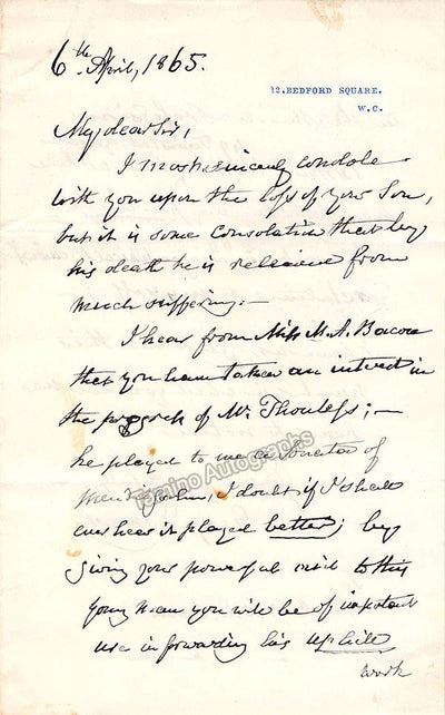 Smart, George Thomas - Autograph Letter Signed