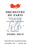Solti, Georg - Signed Program Paris 1972