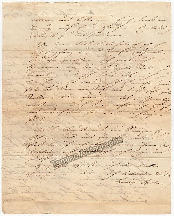 Spohr, Louis - Autograph Letter Signed 1844 - Tamino