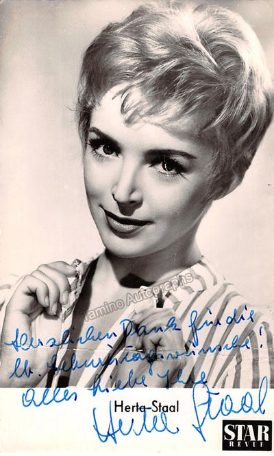 Staal, Herta - Signed Photo Postcard
