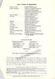 Stader, Maria - Haefliger, Ernst - Ross, Hugh - Signed Program New York 1961