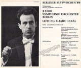 Starker, Janos - Inbal, Eliahu - Concert Program Berlin Festwochen 1969