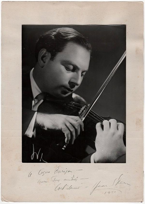 Isaac Stern - Autograph Large Photograph 1951 – Tamino