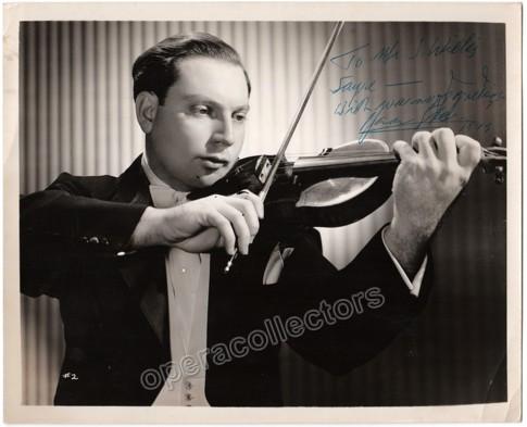 Stern, Isaac - Signed Photo with Violin