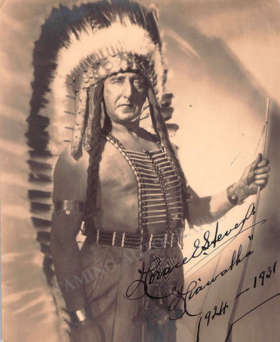 Stevens, Horace - Large Signed Photo in Hiawatha