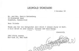 Stokowski, Leopold - Three Typed Letters Signed