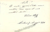 Stolz, Teresa - "Aida" Quote Signed 1890 - Gomes, Antonio Carlos - Autograph Music Quote from "Lo Schiavo" 1890