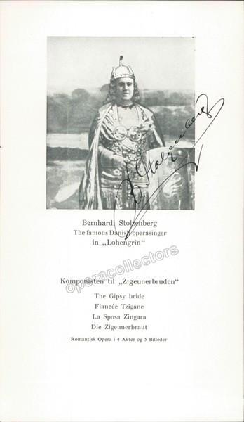 Stolzenberg, Benno - Signed Photograph as Lohengrin