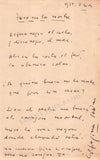 Storni, Alfonsina - Autograph Poem Signed 1934 + Book