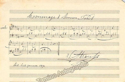 Strauss, Isaac - Autograph Music Quote Signed 1872