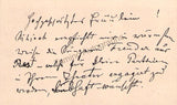 Strauss, Johann (II) - Autograph Note on his Personal Card