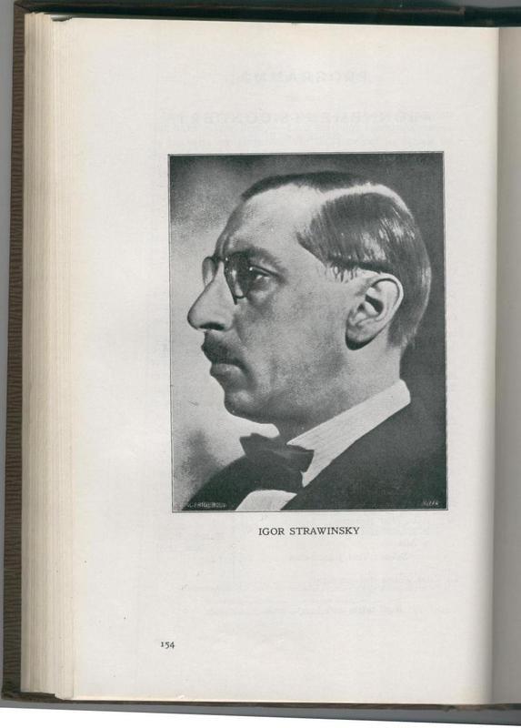 Stravinsky, Igor and Others - Volume with 45 Programs Amsterdam 1924-1925 - Tamino