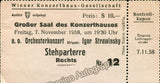 Stravinsky, Igor - Concert Program Vienna 1958