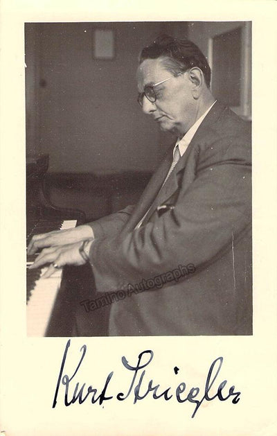 Striegler, Kurt - Signed Photo