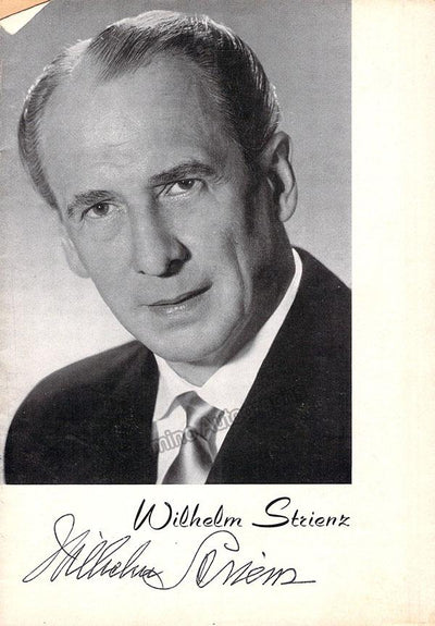 Strienz, Wilhelm - Signed Program Victoria Hall