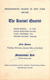 String Ensembles - Lot of 7 Programs/Playbills New York 1908-1928