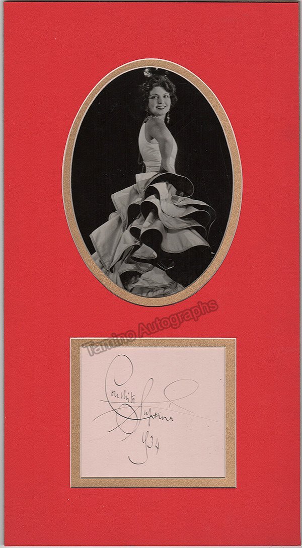 Supervia, Conchita - Signature and Photo Matted 1934 - Tamino