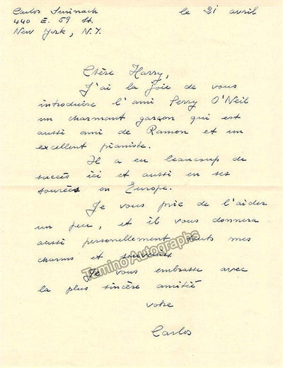 Surinach, Carlos - Set of 4 Autograph Letter Signed