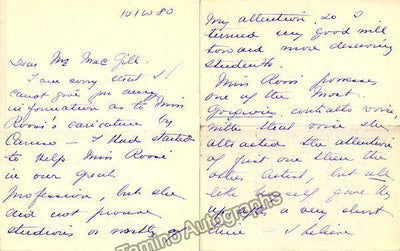 Sylva, Marguerite - Autograph Letter Signed discussing Enrico Caruso