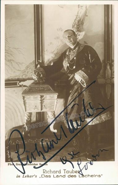 Tauber, Richard - Signed photo in Das Land des Lachelns - Tamino