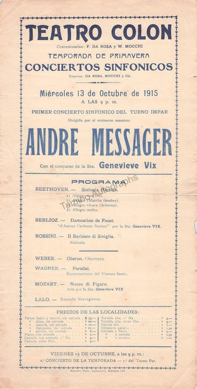 A. Messager 1915