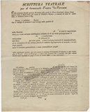 Teatro Comunale di Ferrara - Announcement Playbill and Contract 1826