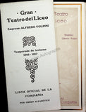 Teatro del Liceo - Program Collection of 61 Opera Programs 1887-1930