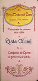 Teatro del Liceo - Program Collection of 61 Opera Programs 1887-1930