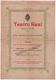 Teatro Real - Program Opera Season 1906-1907