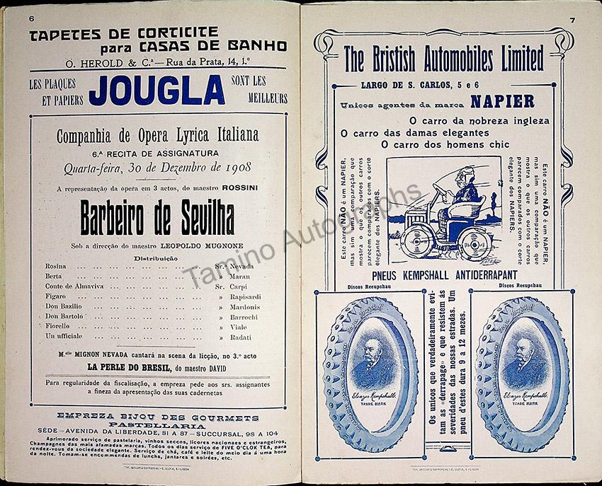 Teatro San Carlos - Lisbon - Lot of 18 Opera Programs 1908-1910 - Tamino