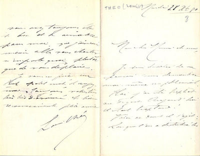 Theo, Louise - Autograph Letter Signed 1880