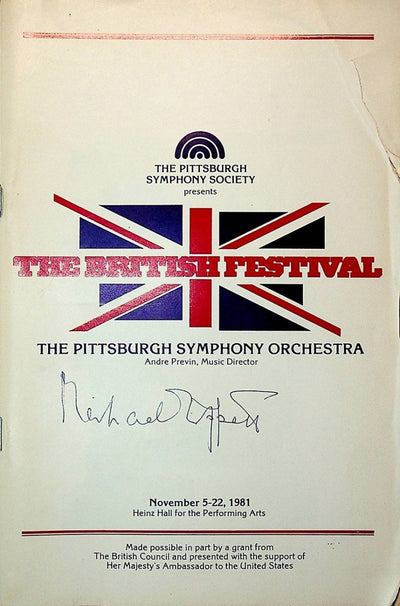 Tippett, Michael - Signed Program 1981