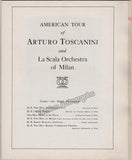 Toscanini, Arturo - La Scala US Tour Souvenir Program 1920-1921