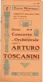 Toscanini, Arturo - Program and Playbill Collection 1915-1930