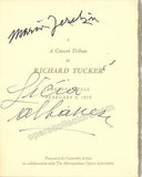 TUCKER GALA - Program Signed by 11 Singers 1975