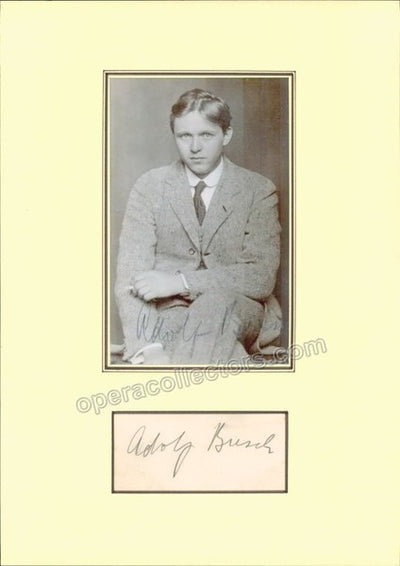 Busch, Adolf - Signature and Photo