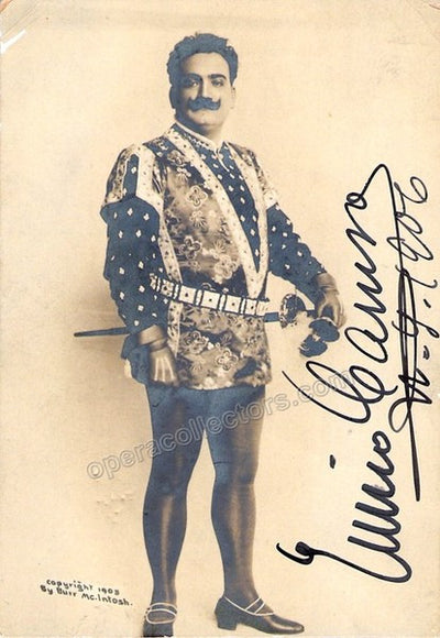 Caruso, Enrico - Signed Photo Postcard as Faust