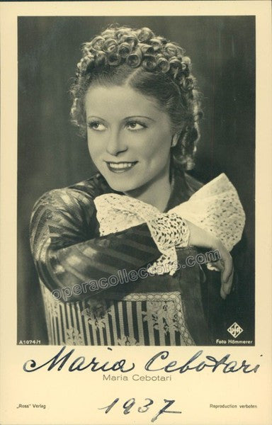 Cebotari, Maria - Signed photo