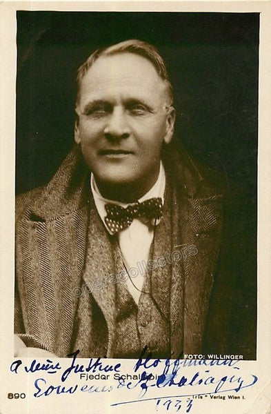 Chaliapin, Fedor - Signed Photo Postcard