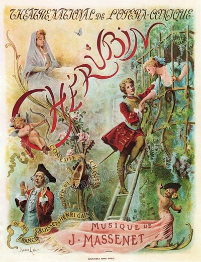 Cherubin - Opera by Jules Massenet - Reproduction of Poster 1905