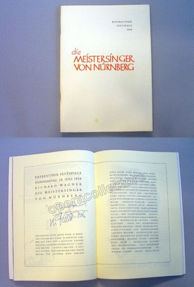 Cluytens, Andre - Schmitt Walter, Karl - Signed Program Bayreuth 1958