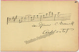 Cortot, Alfred - Autograph Music Quote Signed