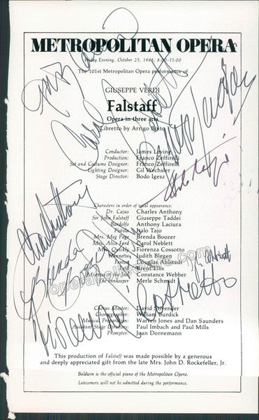 COSSOTTO, Fiorenza - TAJO, Italo - TADDEI, Giuseppe - LEVINE, James - NEBLETT, Carol