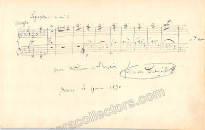 David, Felicien - Autograph Music Quote Signed