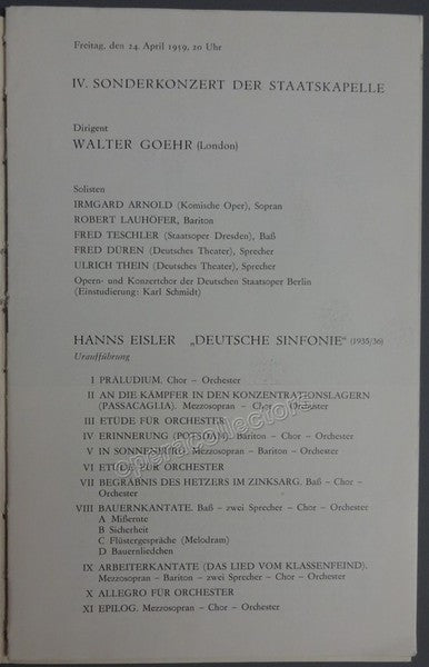 unknown eisler hanns goehr walter world premiere program deutsche sinfonie by eisler program 1959 1