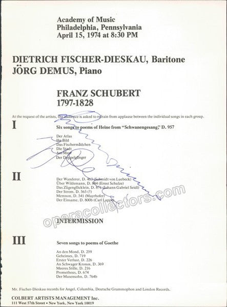 FISCHER-DIESKAU, Dietrich - DEMUS, Jorg