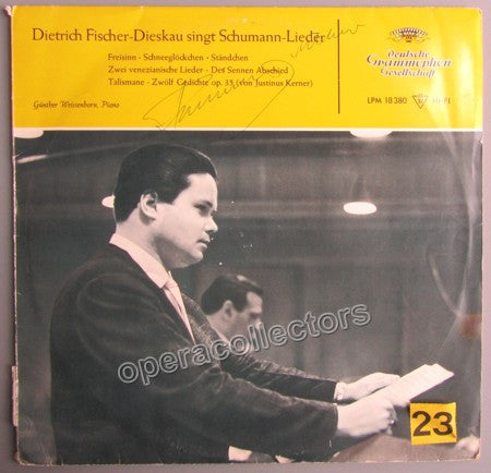 Fischer-Dieskau, Dietrich - Schumann Lieder LP signed on cover
