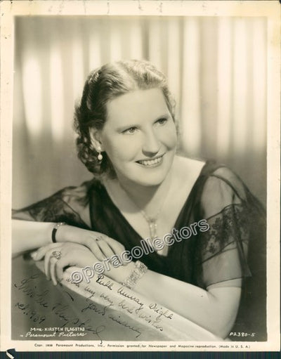 Flagstad, Kirsten - Signed Photo as herself