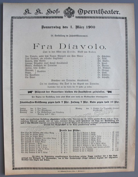 Fra Diavolo - Gustav Mahler conducts 1900