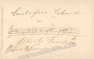 Franchetti, Alberto - Autograph Music Quote Signed
